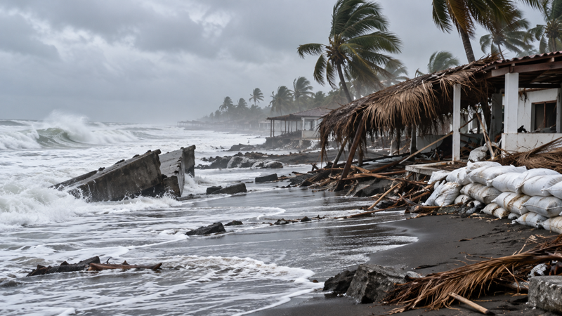 Marejadas golpean las playas de Armería: El Paraíso y Cuyutlán sufren severos daños